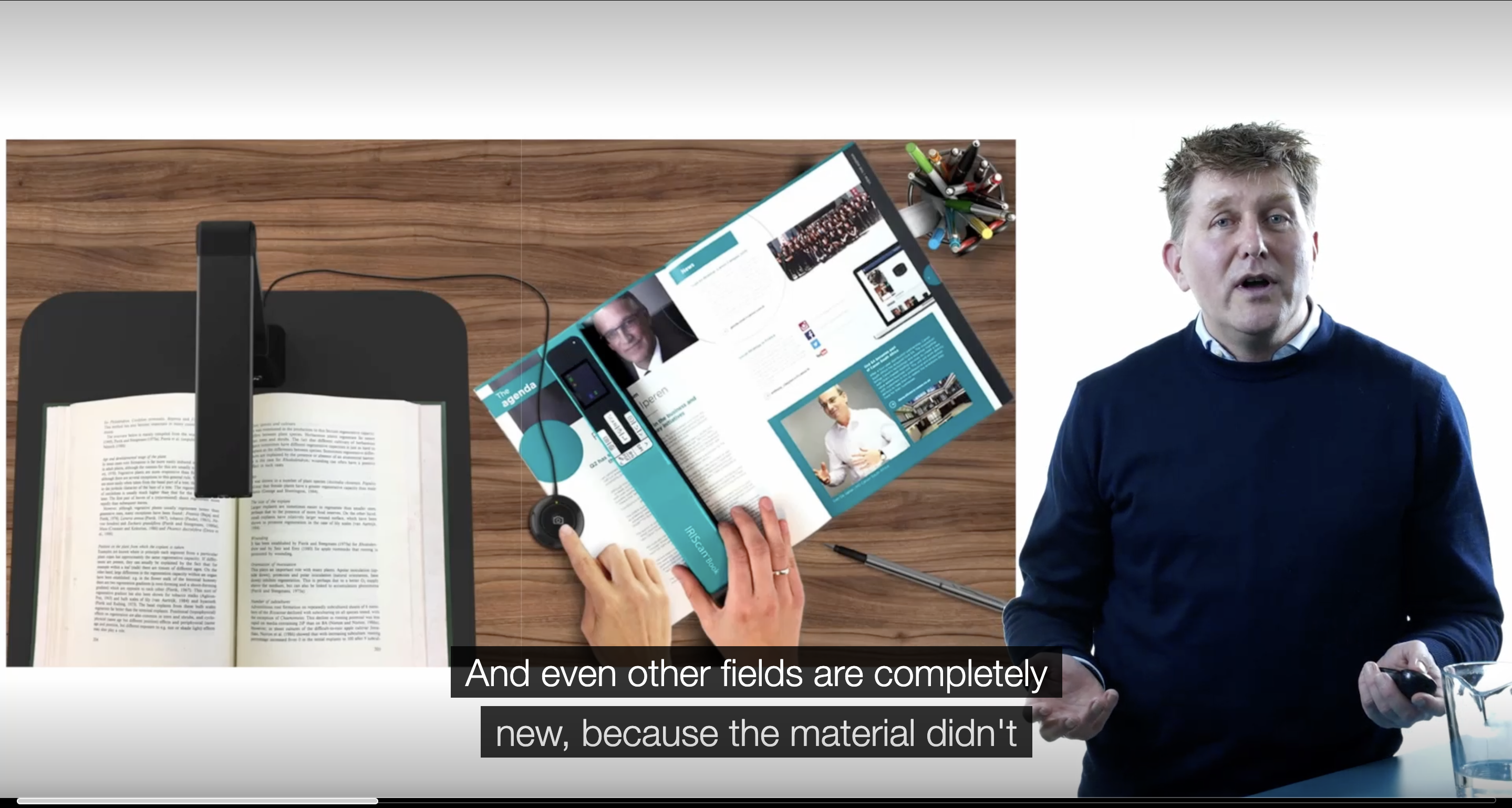Screenshot of a video from the online course. In it, Mads Rosendahl Thomsen is presenting what is meant by digital humanities. 